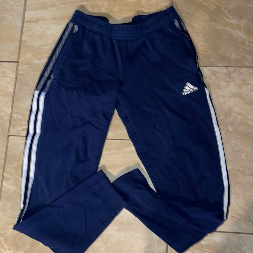EUC Adidas Womens sweatpants / track pants, blue, size small